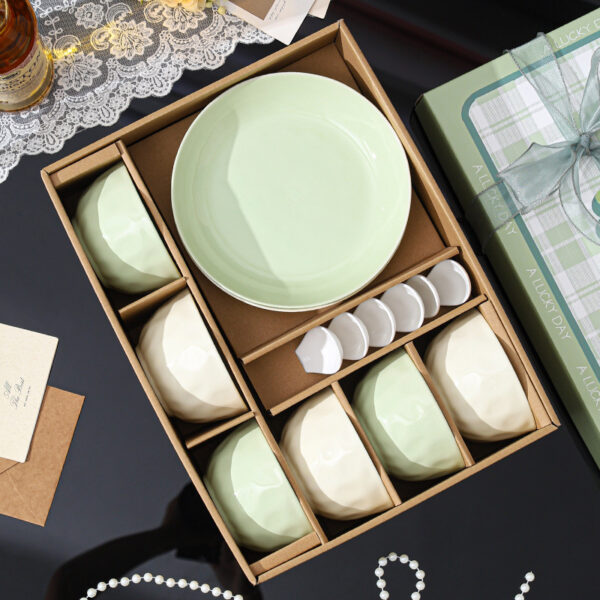 Handmade underglaze color dinnerware gift set -14pcs set - Image 2