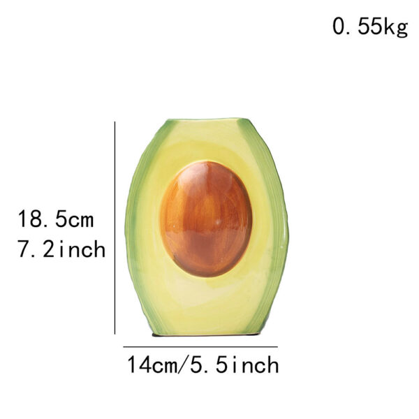 Avocado Ceramic Vase Fruit Vase - Image 4
